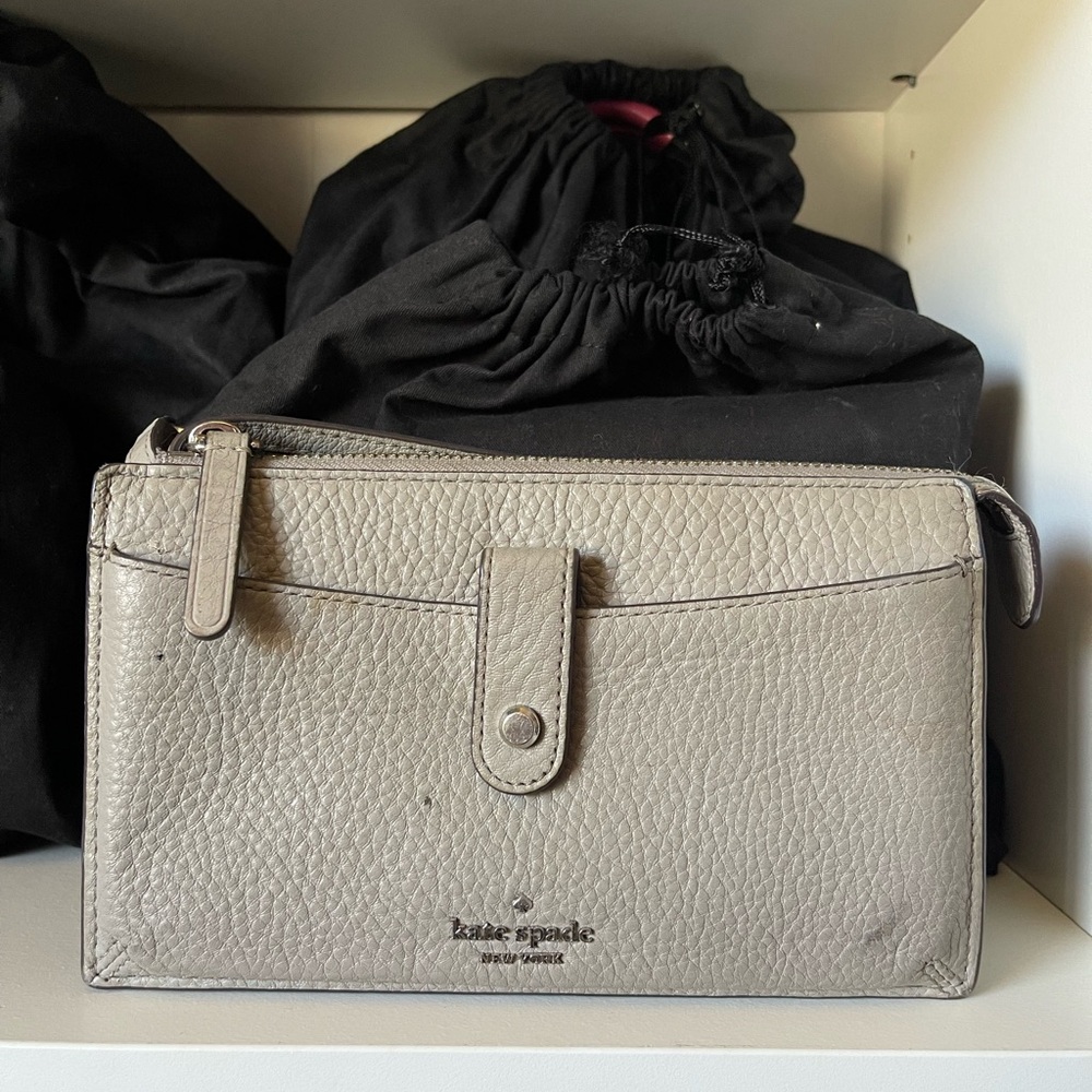 Kate Spade Metallic Leather Wristlet